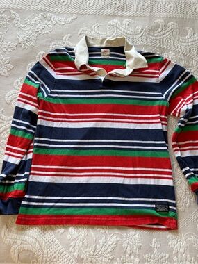 Levi's Relaxed Men’s small shirt Navy/White/Green Stripe